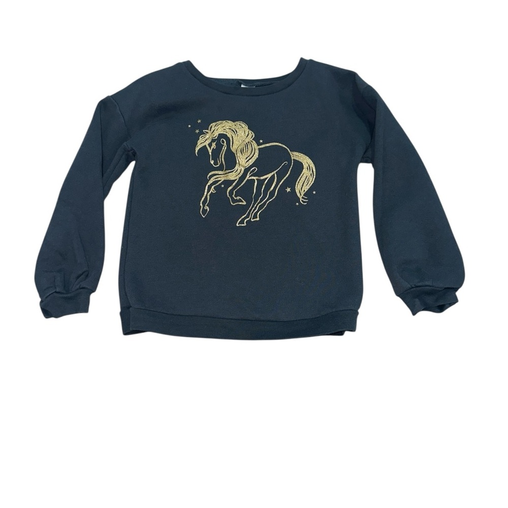 Carter's Gray Sweatshirt & Leggings Set with Gold Unicorn